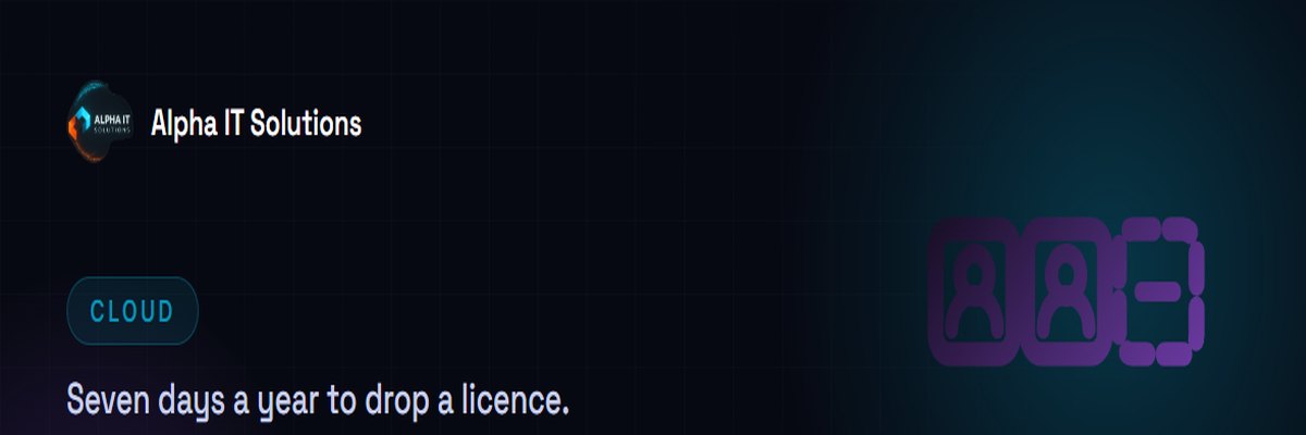 Three Microsoft 365 licence tiles side by side, two holding a person and the third drawn as an empty dashed outline, representing a paid seat nobody is using